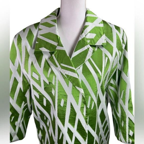 The Look Green Apple Party Patterned Jacket Size XXL - Picture 2 of 12